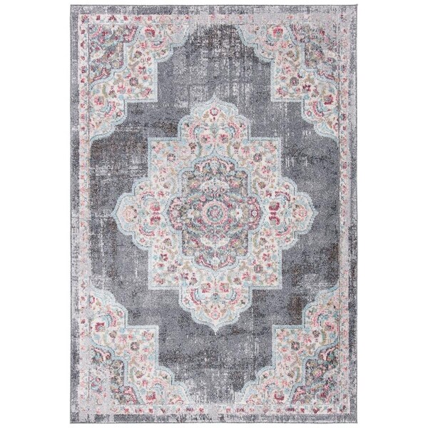 Safavieh 8 x 10 ft. Phoenix Power Loomed Rectangle Area Rug Grey & Ivory PHX277F-8 - main